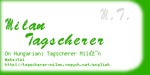 milan tagscherer business card